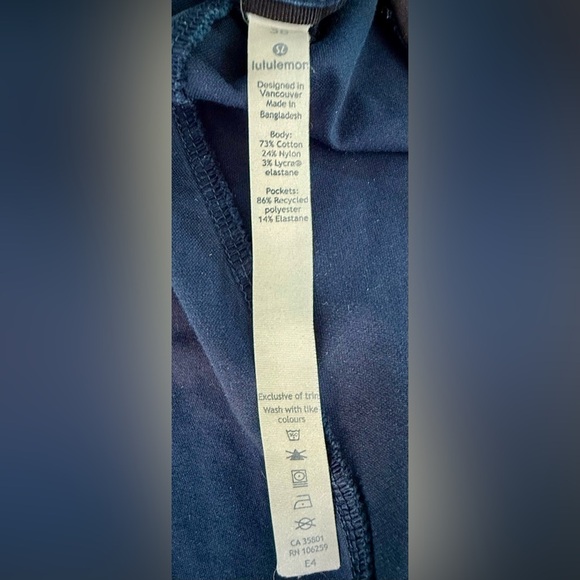 Lululemon Men’s Commission Slim Fit Pants 38 Navy Blue ABC Style Comfort Stretch - Picture 13 of 14